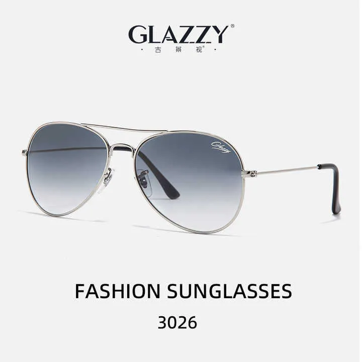 نظارات شمسية من علامات تجارية شهيرة بإطار . Glazzy Brand Designer Sunglasses Stainless