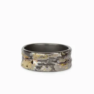 18k Gold & Oxidised Sterling Silver Ring