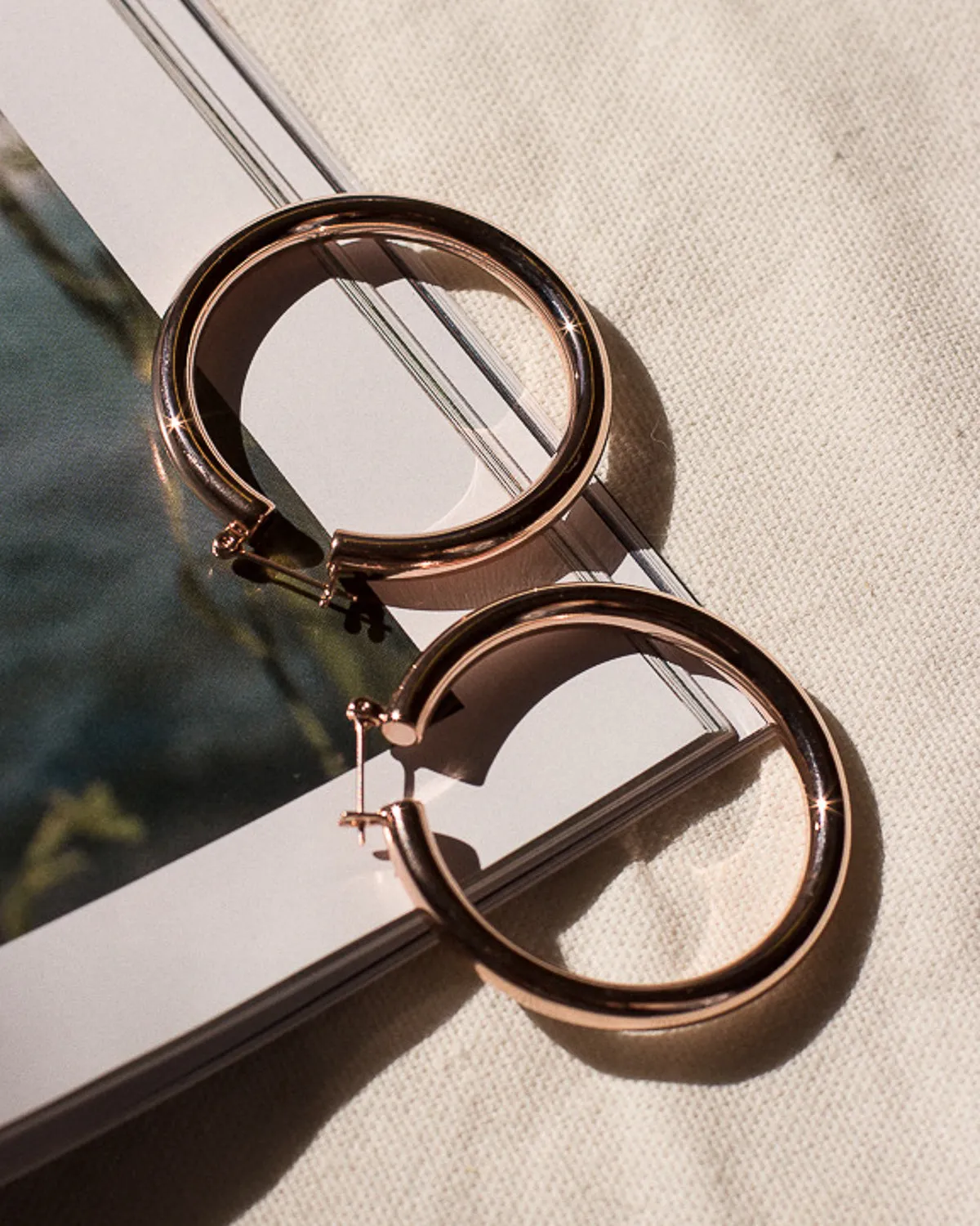 Amalfi Tube Hoops- Rose Gold