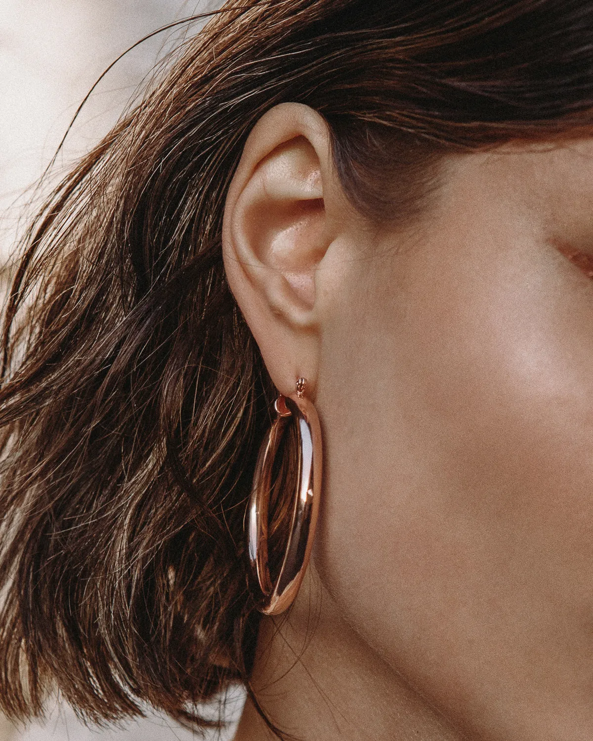 Amalfi Tube Hoops- Rose Gold