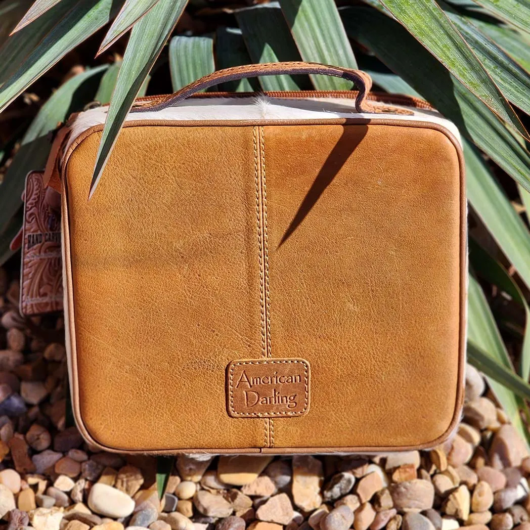 American Darling Tooled Hide Jewelry Case