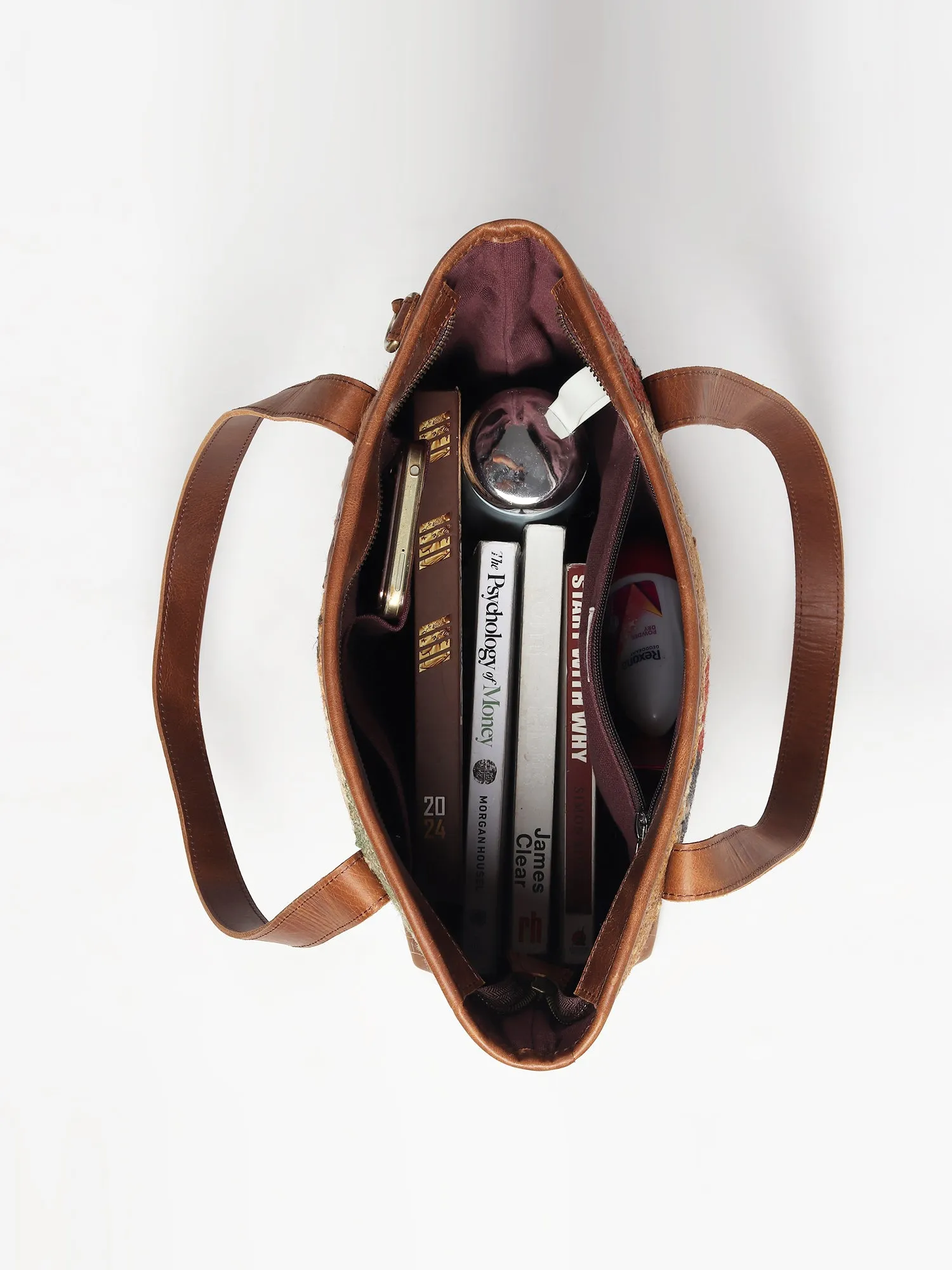 ANEUR - KILIM & LEATHER HAND BAG