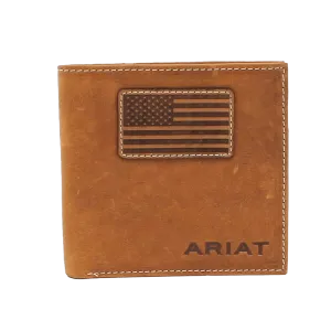 Ariat Men's Bifold Flag Patch Logo Wallet