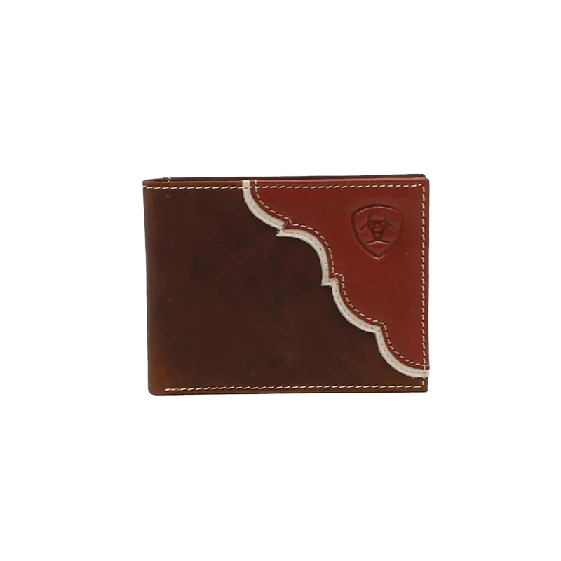 Ariat Men's Embossed Shield Logo Bifold Wallet