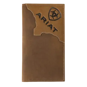 Ariat Men's Rodeo Slim Fit Two Tone Tan Leather Wallet A3552544
