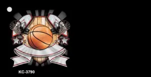 Basketball Banner OffSet Novelty Metal Key Chain
