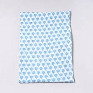 Blue - Sanganeri Block Printed Cotton Precut Fabric (0.7 meter) 45