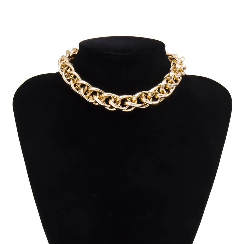 Bold and Chunky: Multi-Layered Gold Choker for Women