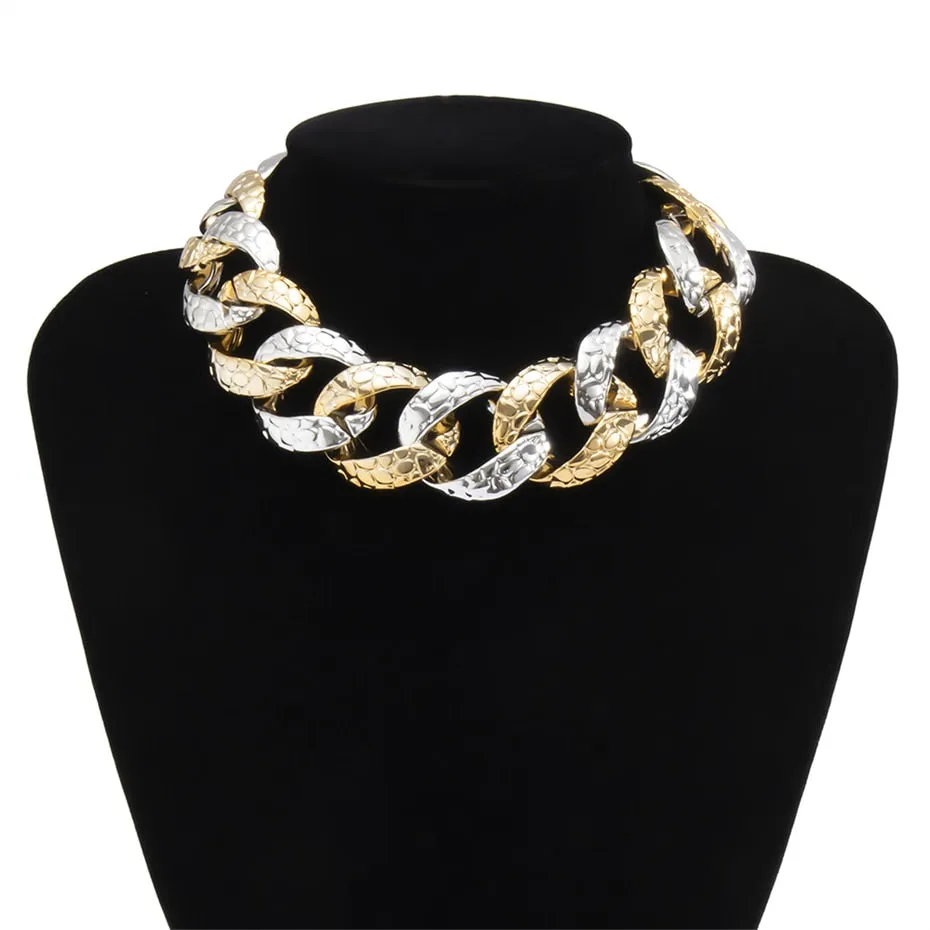 Bold and Chunky: Multi-Layered Gold Choker for Women