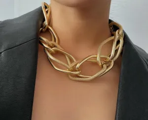 Bold and Chunky: Multi-Layered Gold Choker for Women