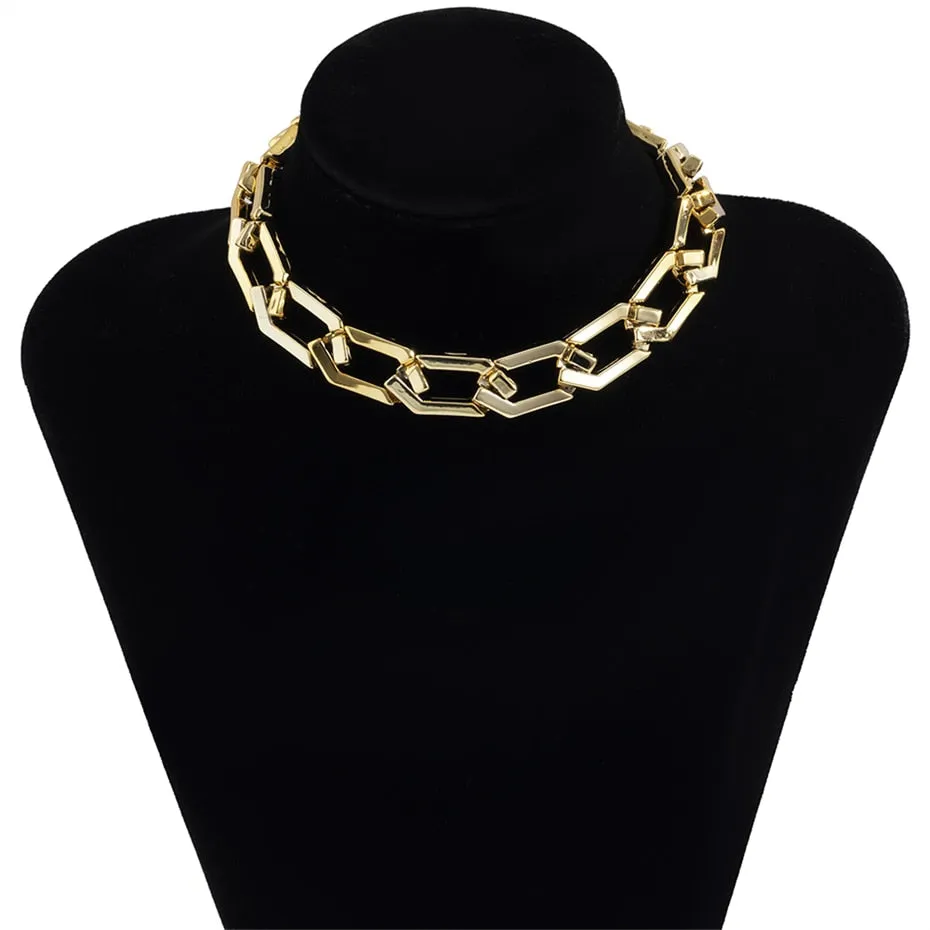 Bold and Chunky: Multi-Layered Gold Choker for Women