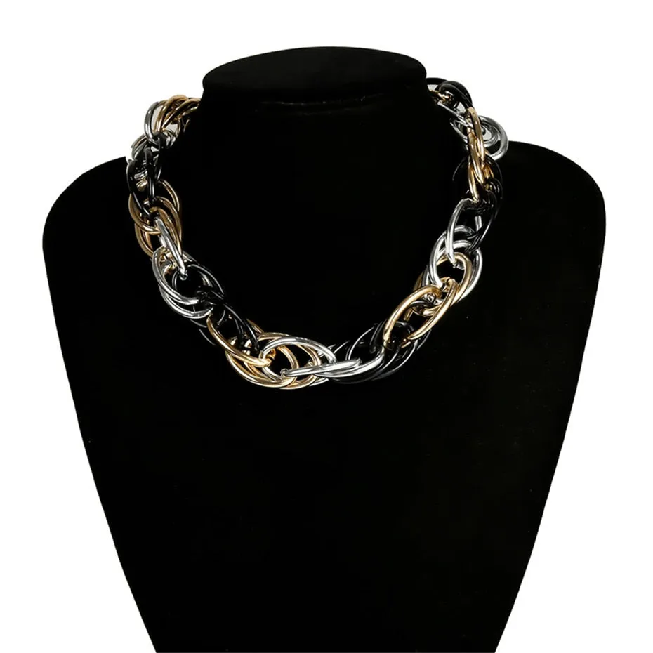 Bold and Chunky: Multi-Layered Gold Choker for Women