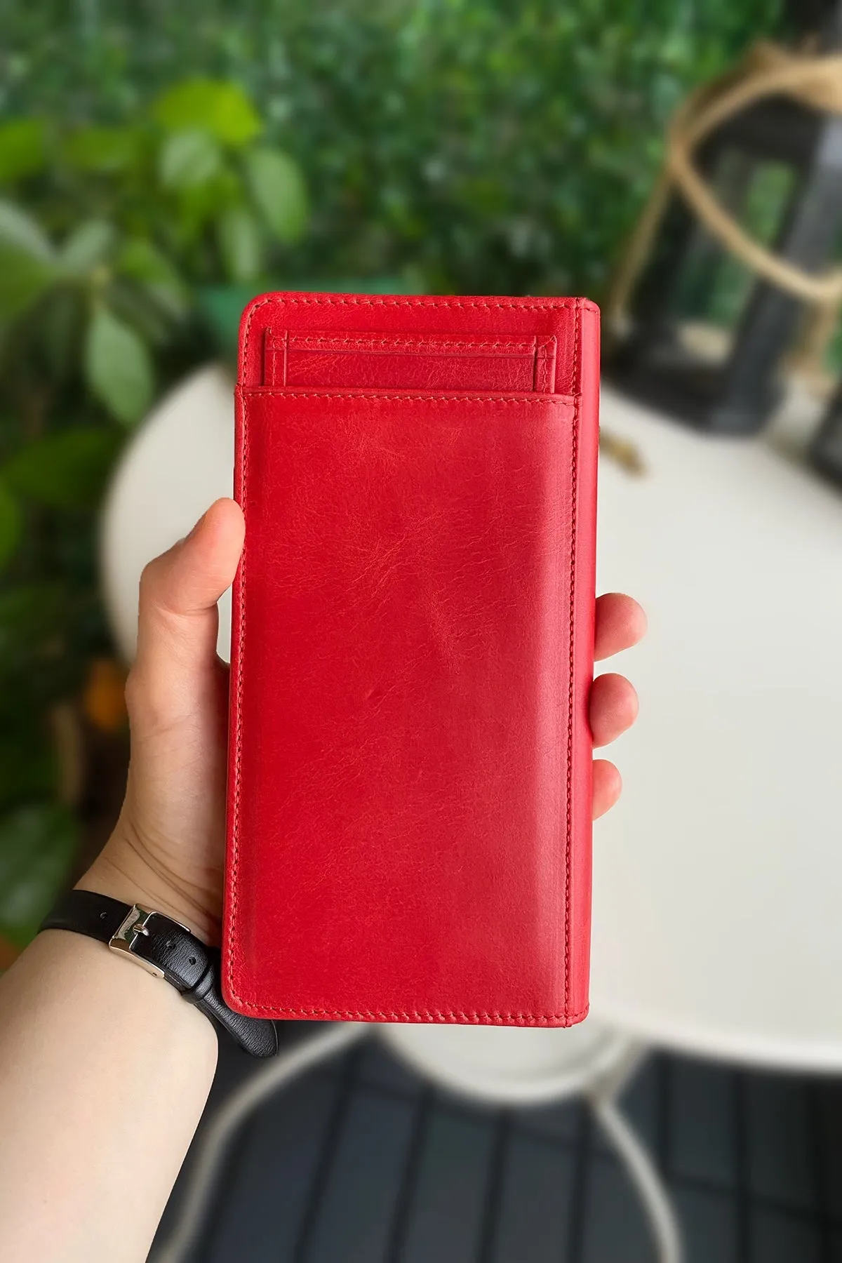 Boston - Genuine Leather Wallet with Phone Socket and Kangaroo Compartment