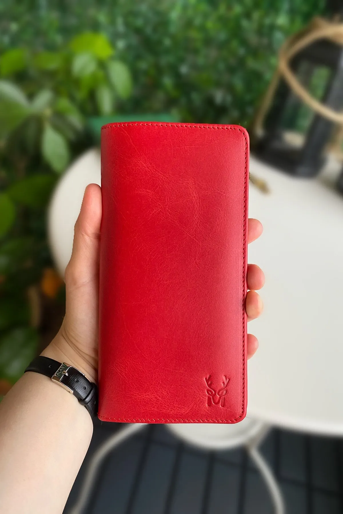 Boston - Genuine Leather Wallet with Phone Socket and Kangaroo Compartment