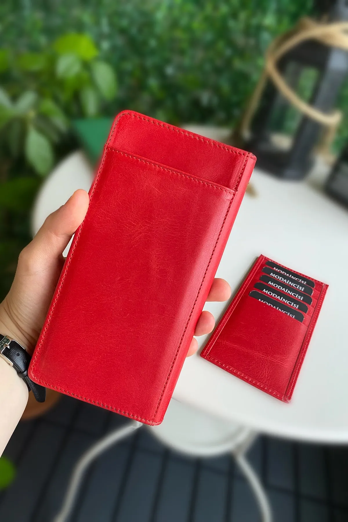 Boston - Genuine Leather Wallet with Phone Socket and Kangaroo Compartment