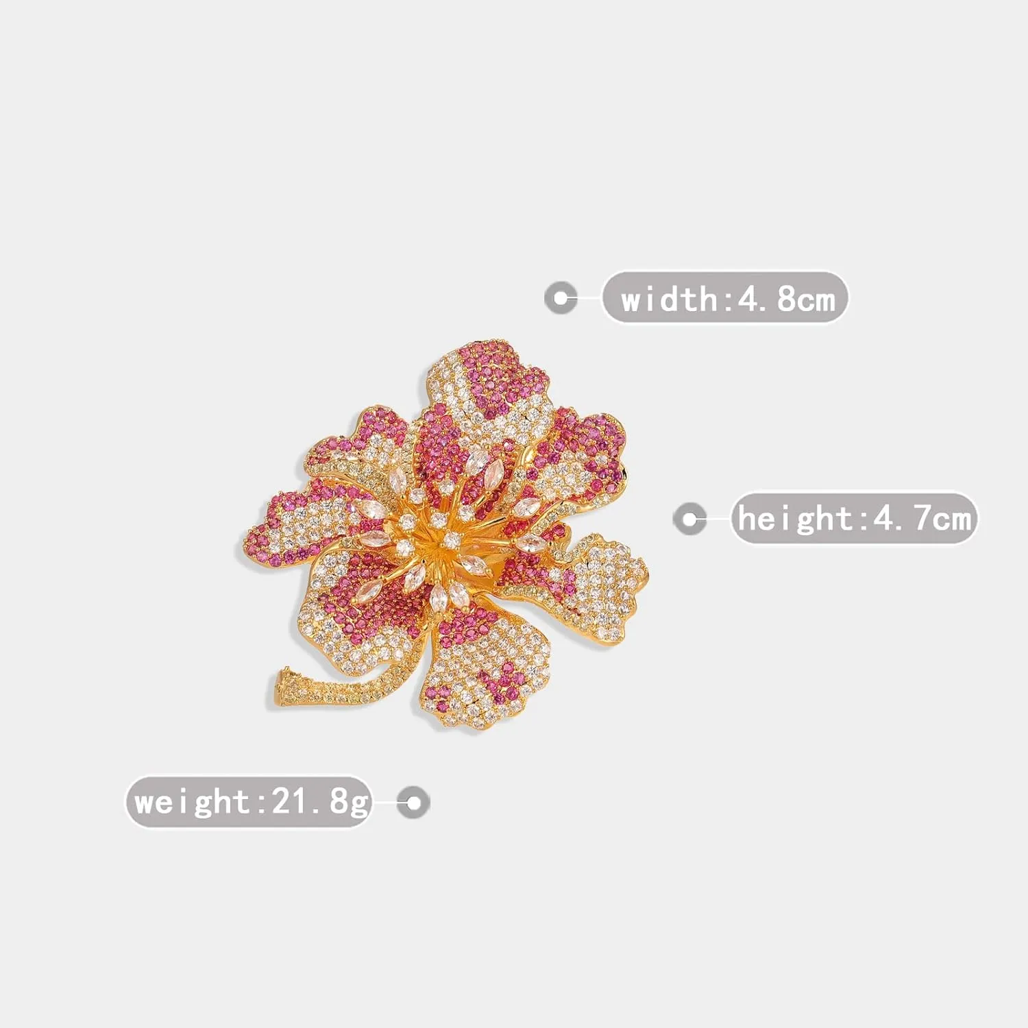 Brooches And Pins For Women Fashion Flower Brooches For Women Elegant Broches Costume Jewelry Brooch Lady Pins Christmas Holiday