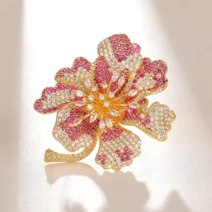 Brooches And Pins For Women Fashion Flower Brooches For Women Elegant Broches Costume Jewelry Brooch Lady Pins Christmas Holiday