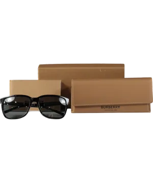 Burberry Black Be4181 Icon Stripe Sunglasses in case