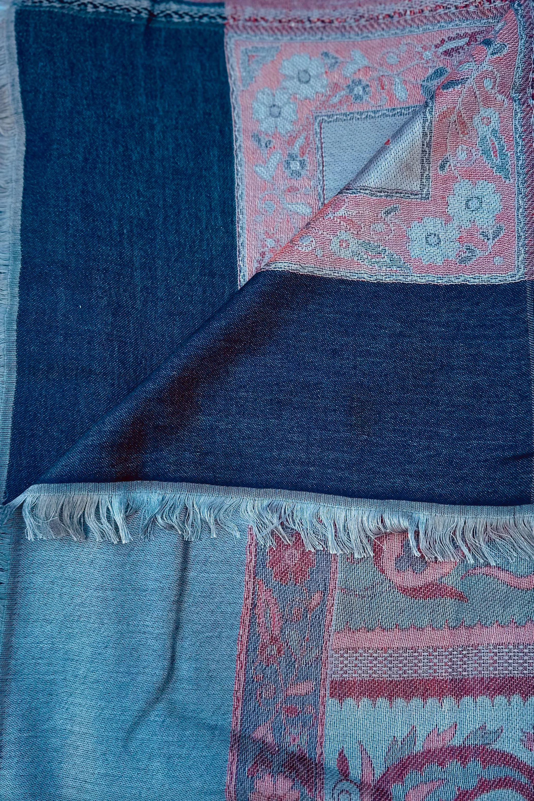 Cashmere & Bamboo Scarf In Silvery Mauve