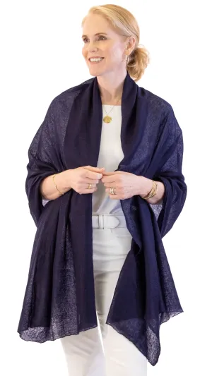 Cashmere Wrap - Navy