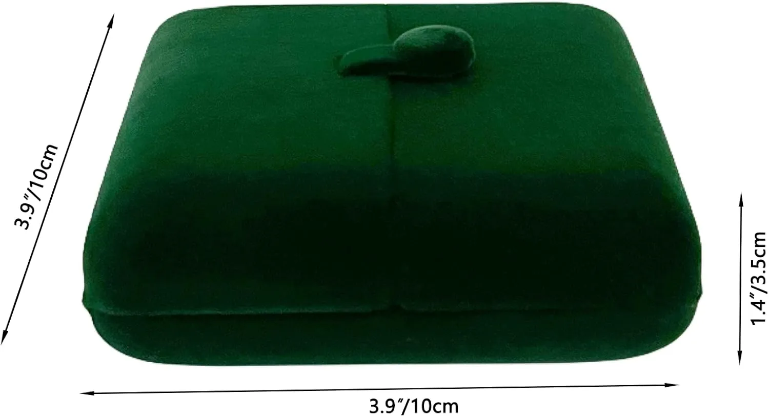 Classic Elegant Green Velvet Jewelry Case Premium Grade Material Storage Packaging Brooch Pin Gift Box