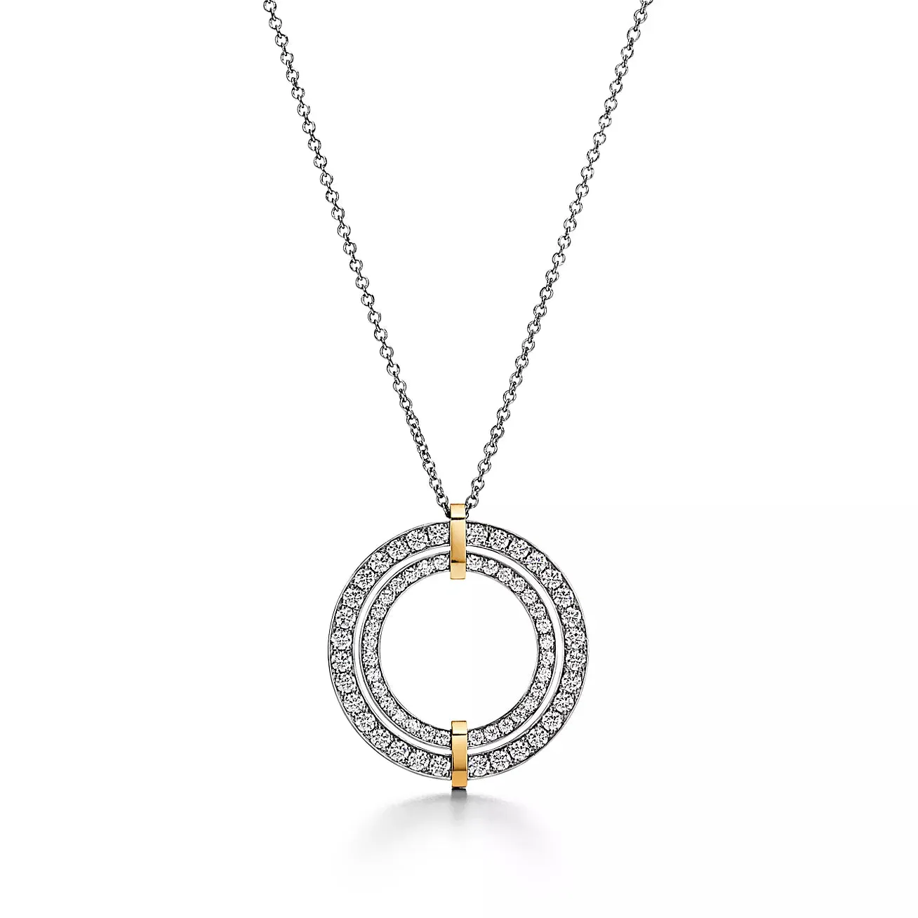 EDGE DIAMOND GOLD SILVER NECKLACE