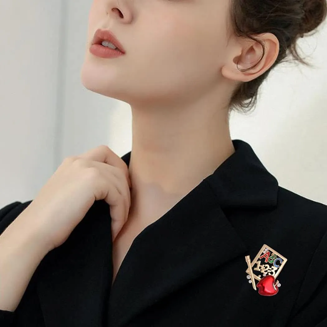 Enamel Fruit Brooch Pin Cute Red Strawberry Cherry Apple Brooch Elegant Fruit Food Lapel Pin Badge Backpack Hat Clothes Bag Decoration Accessories for Women Girls