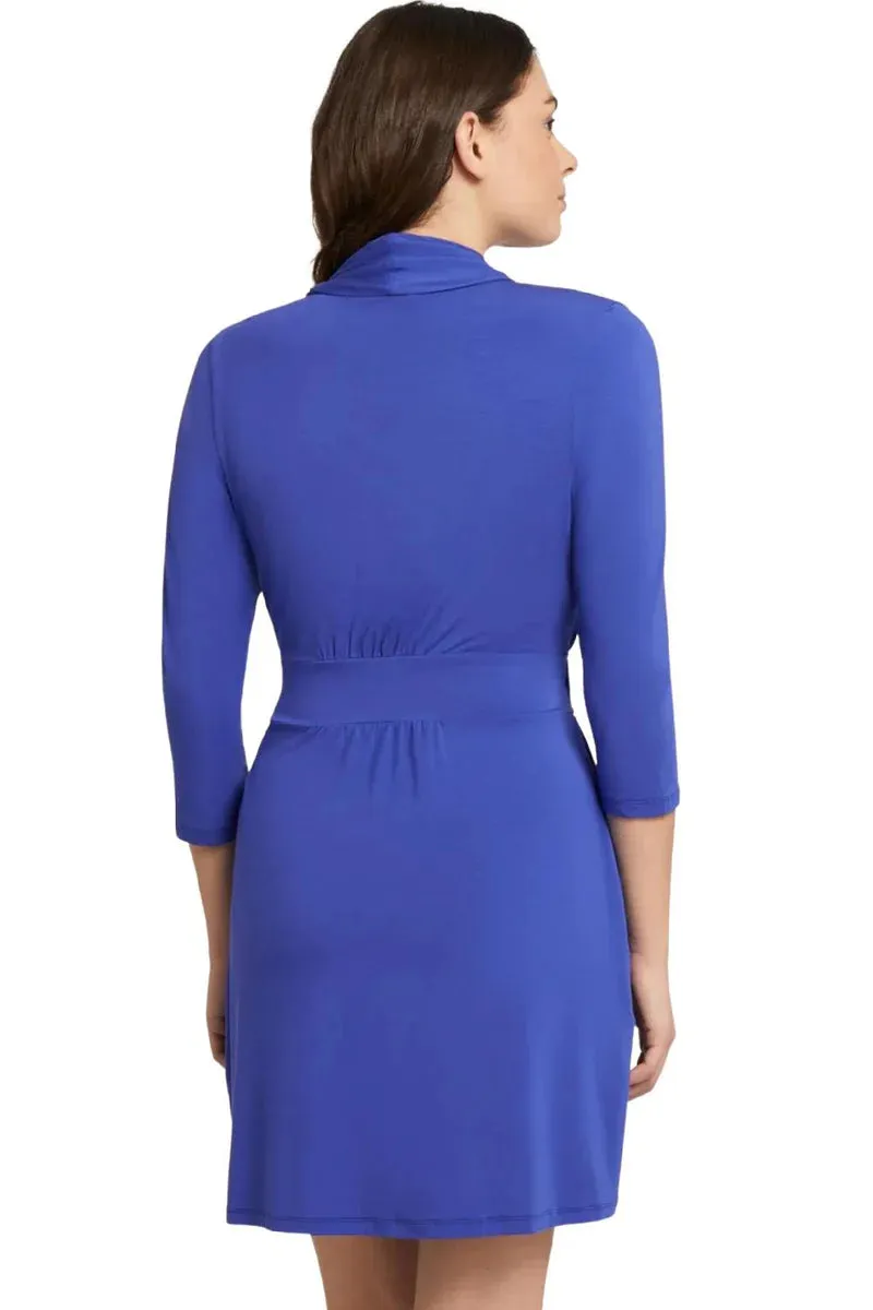 Fleur't Iconic Robe with Silk Ties, Sapphire