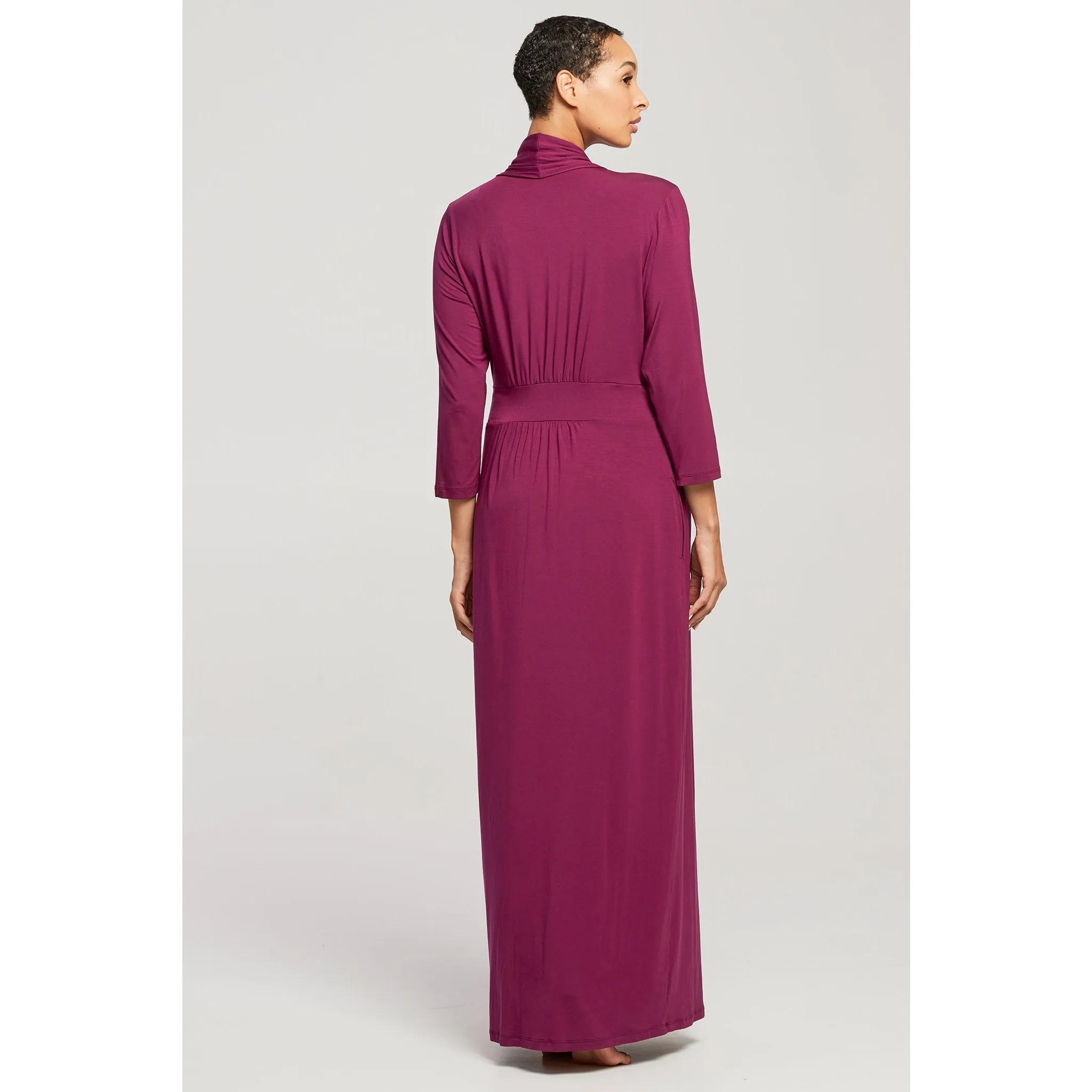 Fleur't Long Morning Robe with Silk Tie 621
