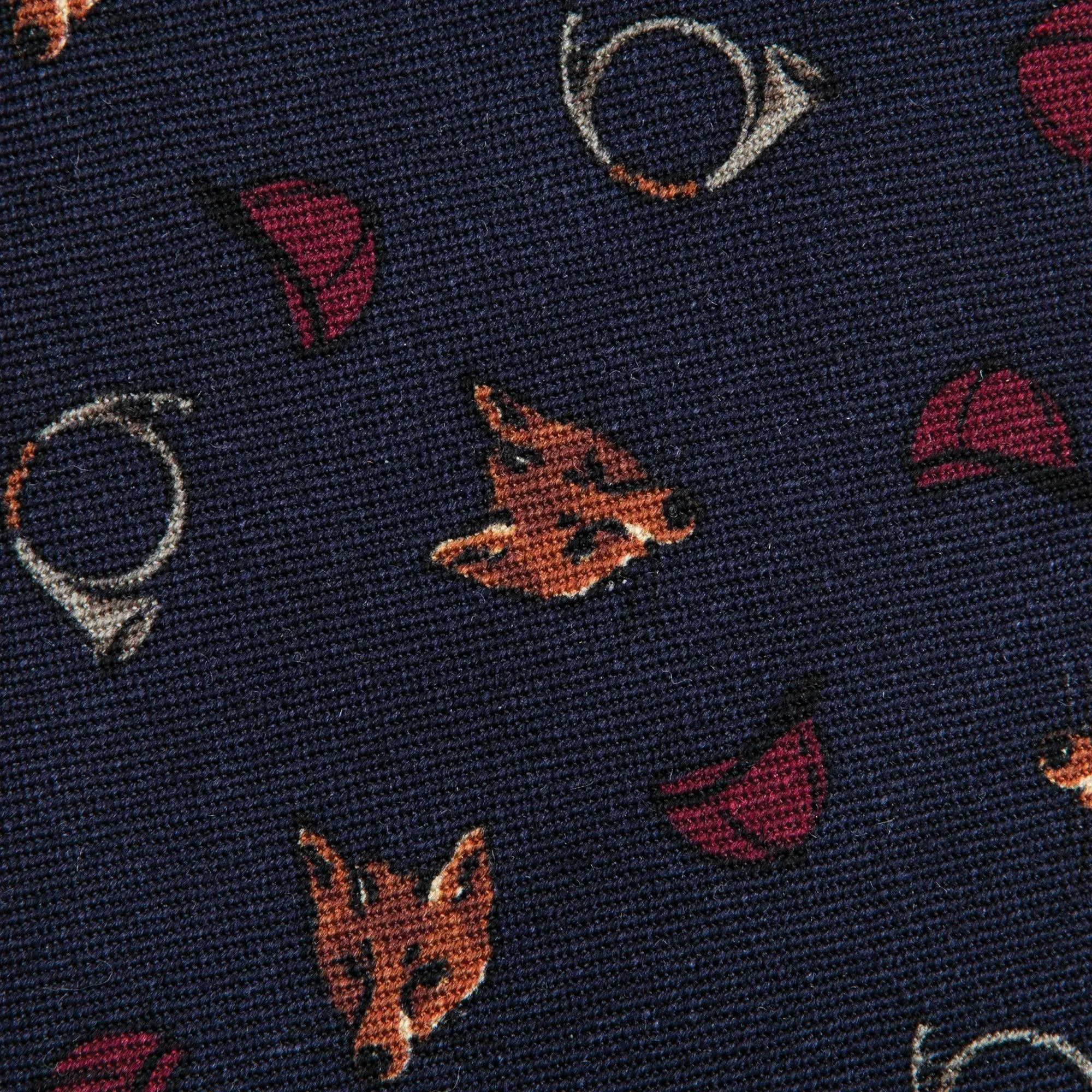 Fox Hunt Printed Wool Tie