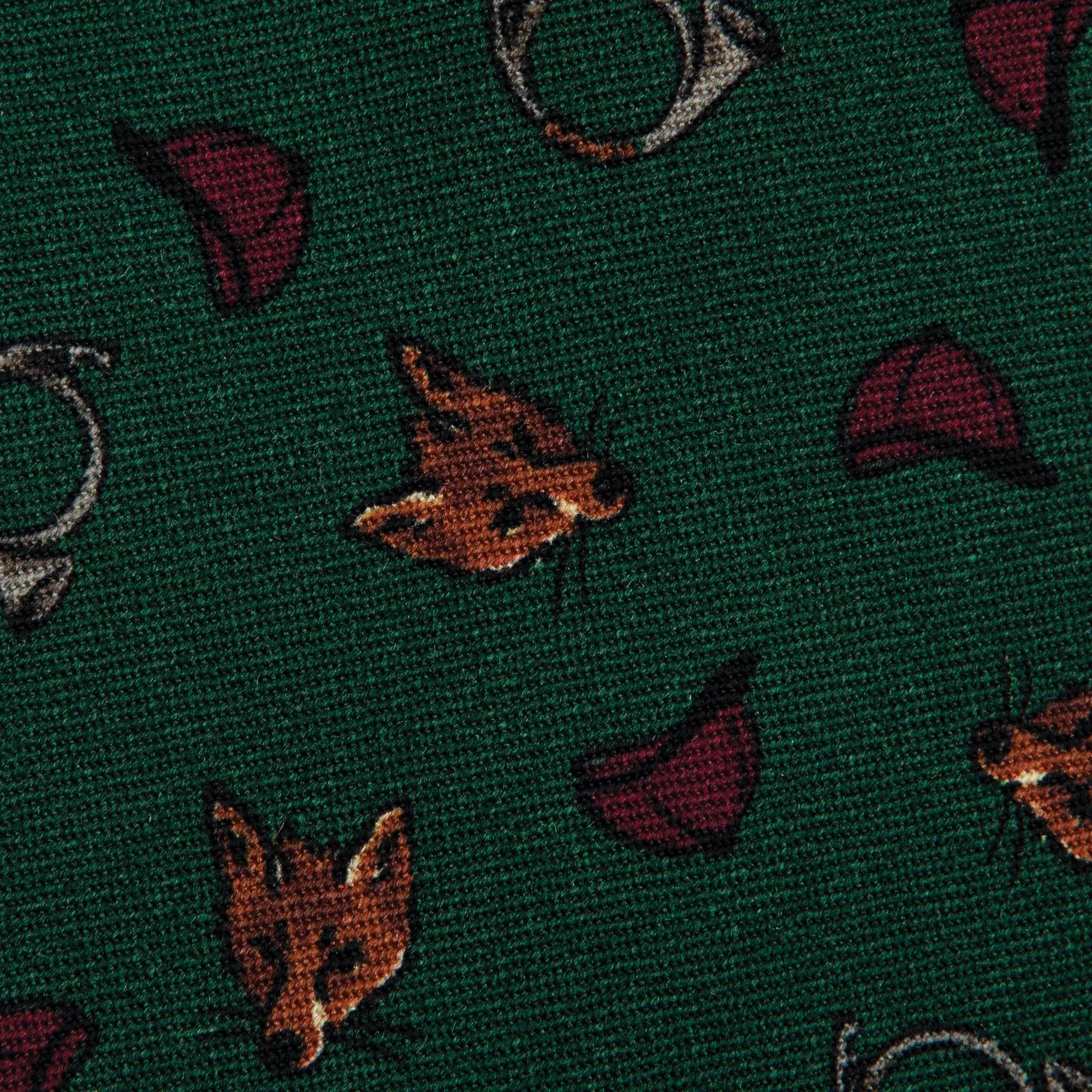 Fox Hunt Printed Wool Tie