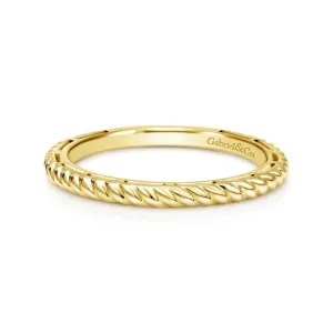 Gabriel & Co. 14k Yellow Gold Stackable Ring