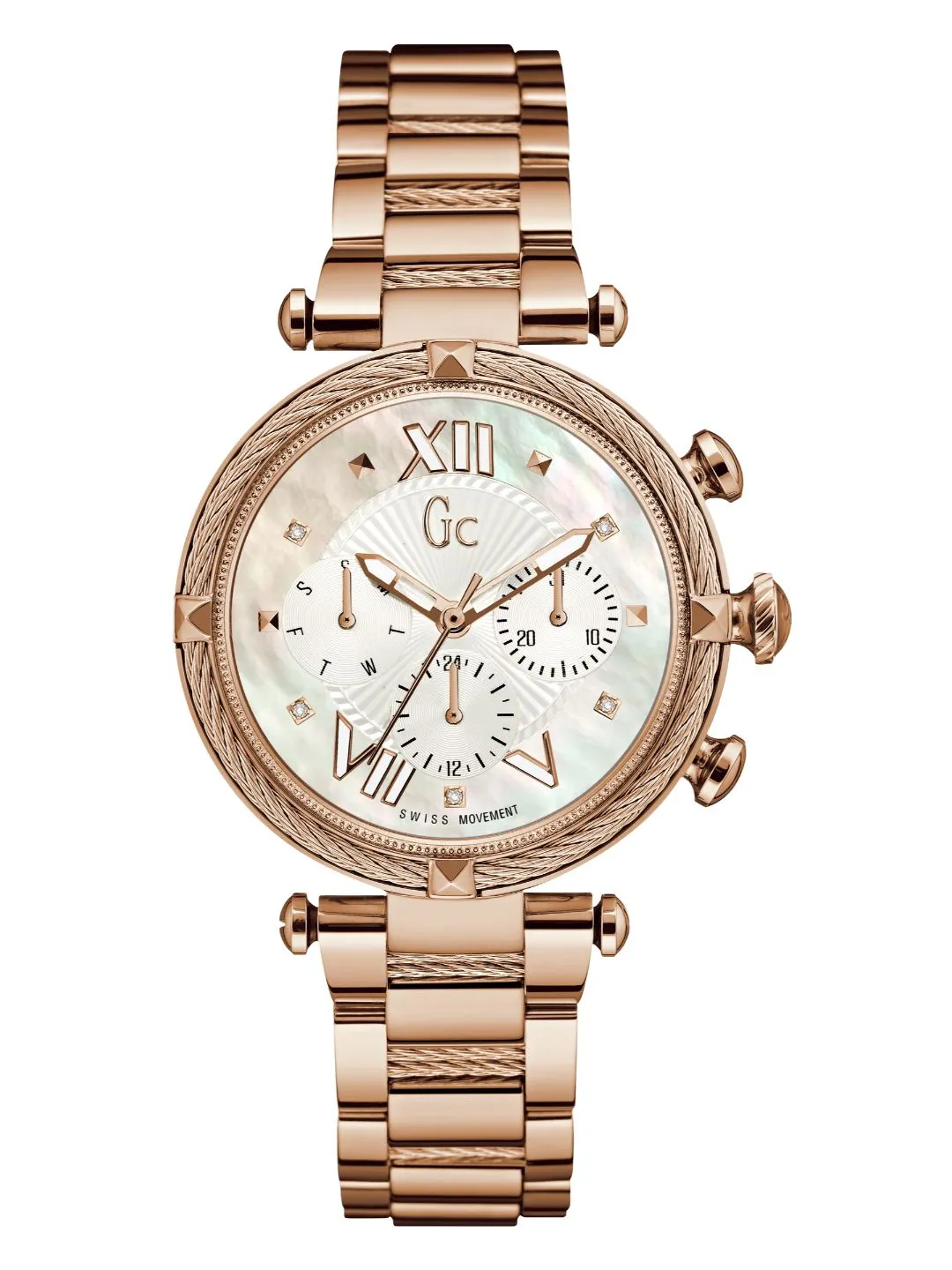 GC Ladies Wrist Watch White - Y16114L1