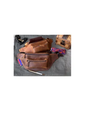 genuine leather fanny pack sling bag