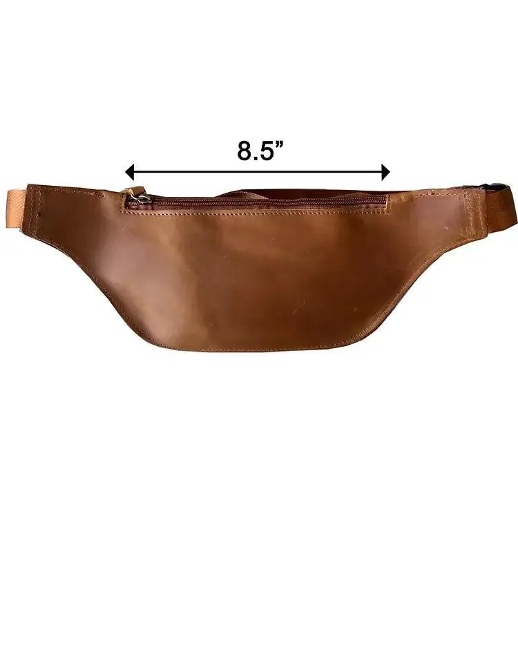 genuine leather fanny pack sling bag