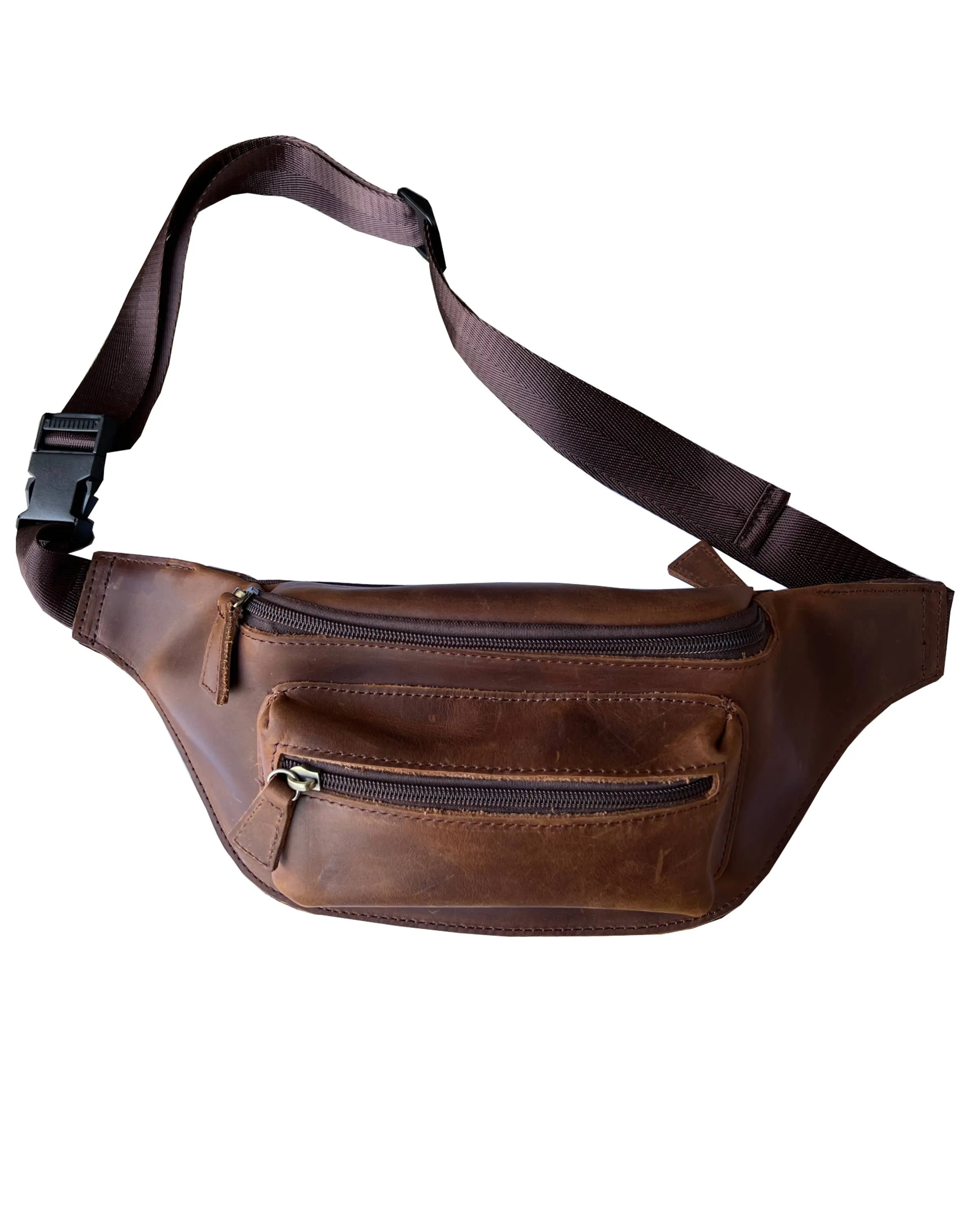 genuine leather fanny pack sling bag
