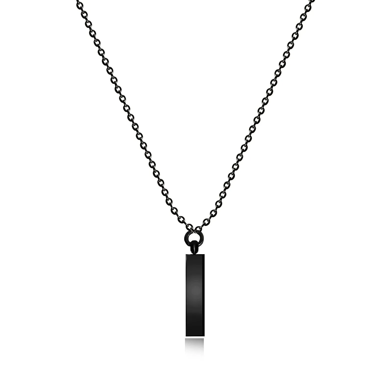 Geometry Interlocking Square Triangle Male Pendant Stacking Streetwear Necklace
