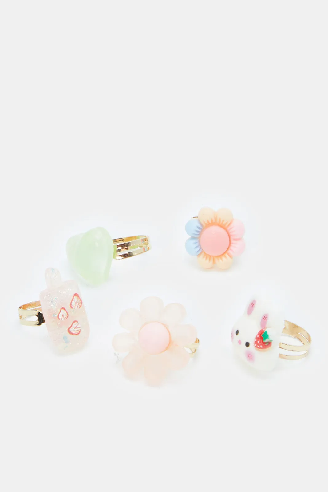 Girls Assorted Rings Set (5 Piece)