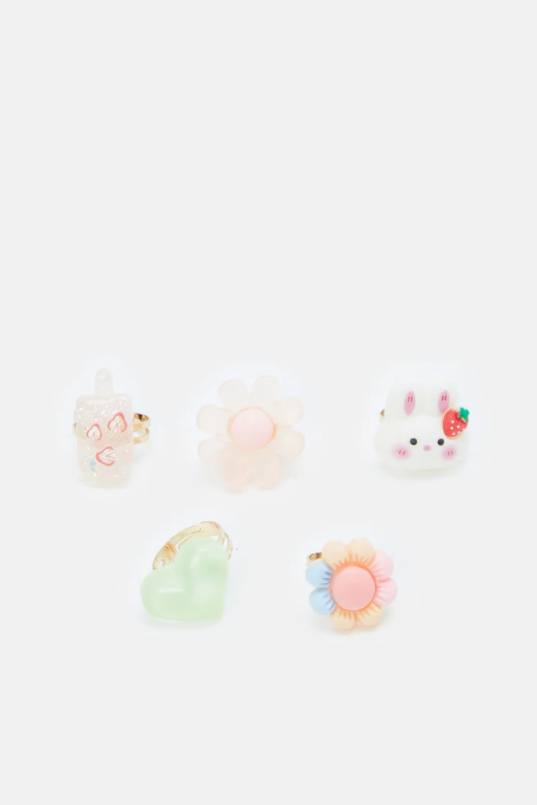 Girls Assorted Rings Set (5 Piece)