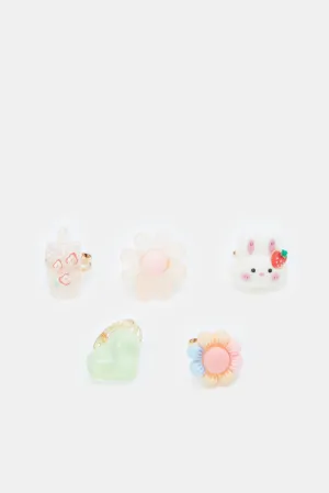 Girls Assorted Rings Set (5 Piece)