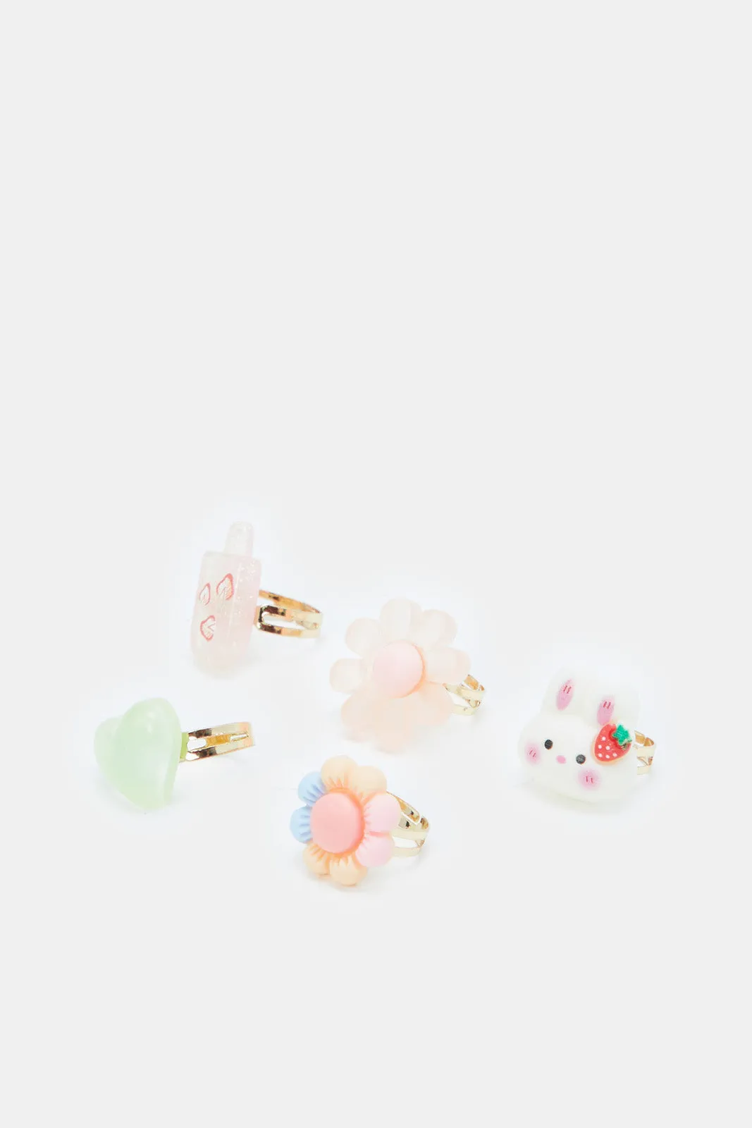 Girls Assorted Rings Set (5 Piece)