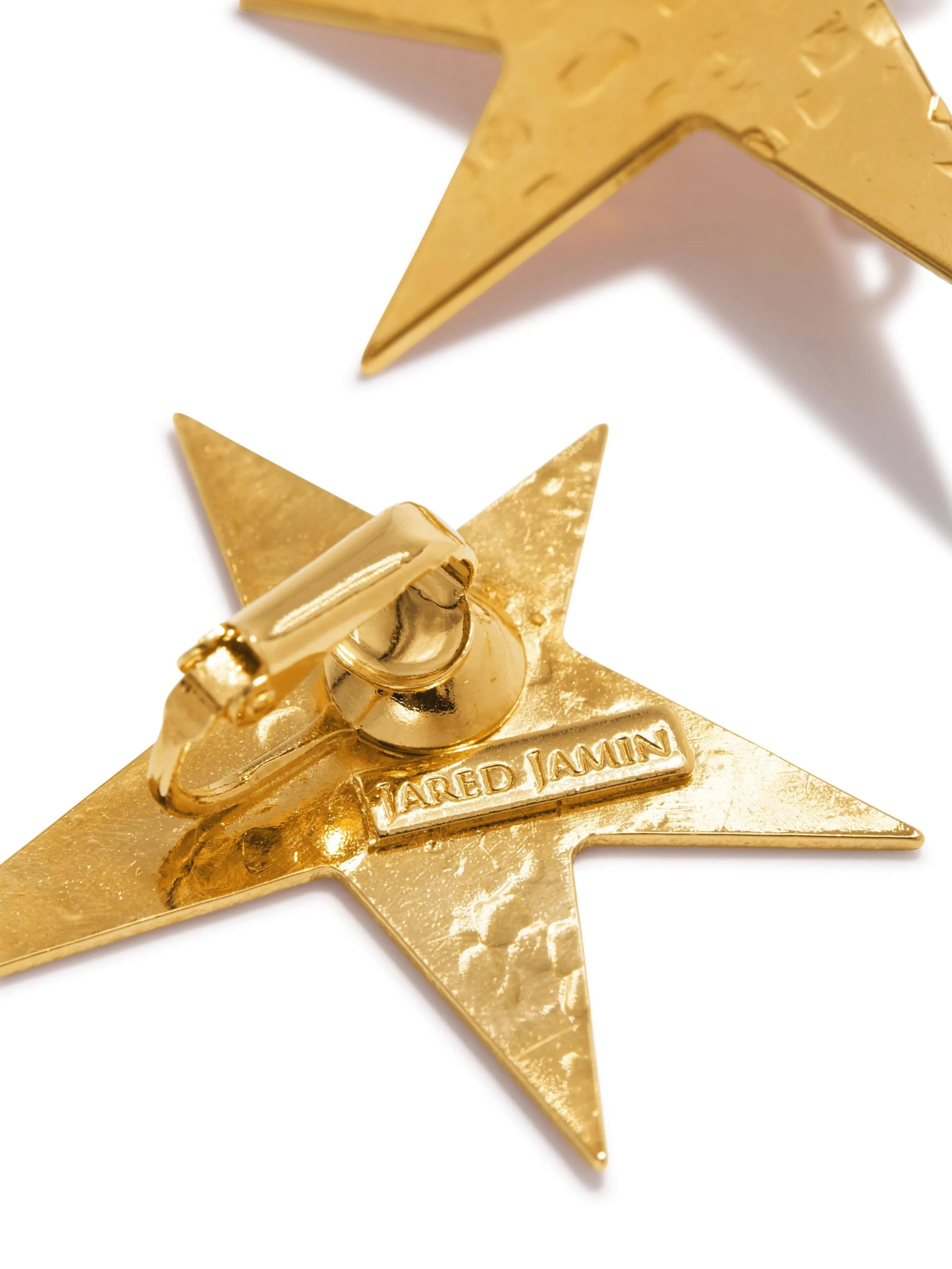 Gold Shooting Star Clip On Earrings