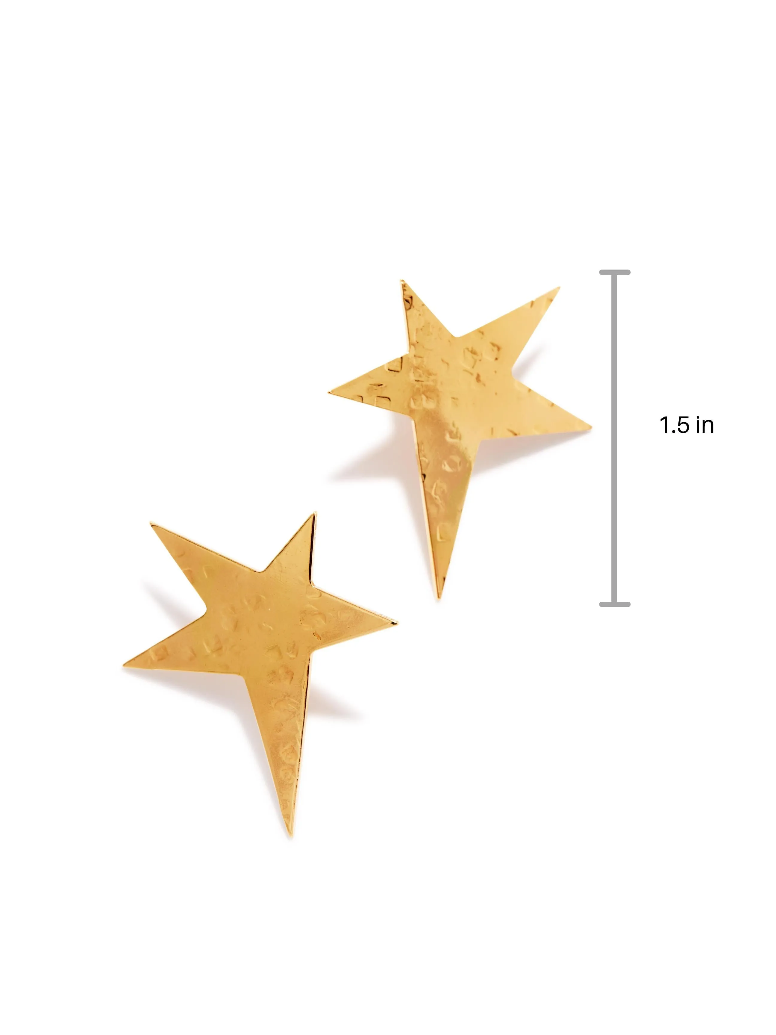 Gold Shooting Star Clip On Earrings