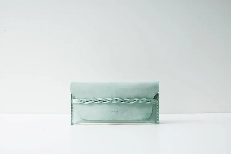 Handmade Womens Green Leather Wallet Slim Leather Wallets for Women