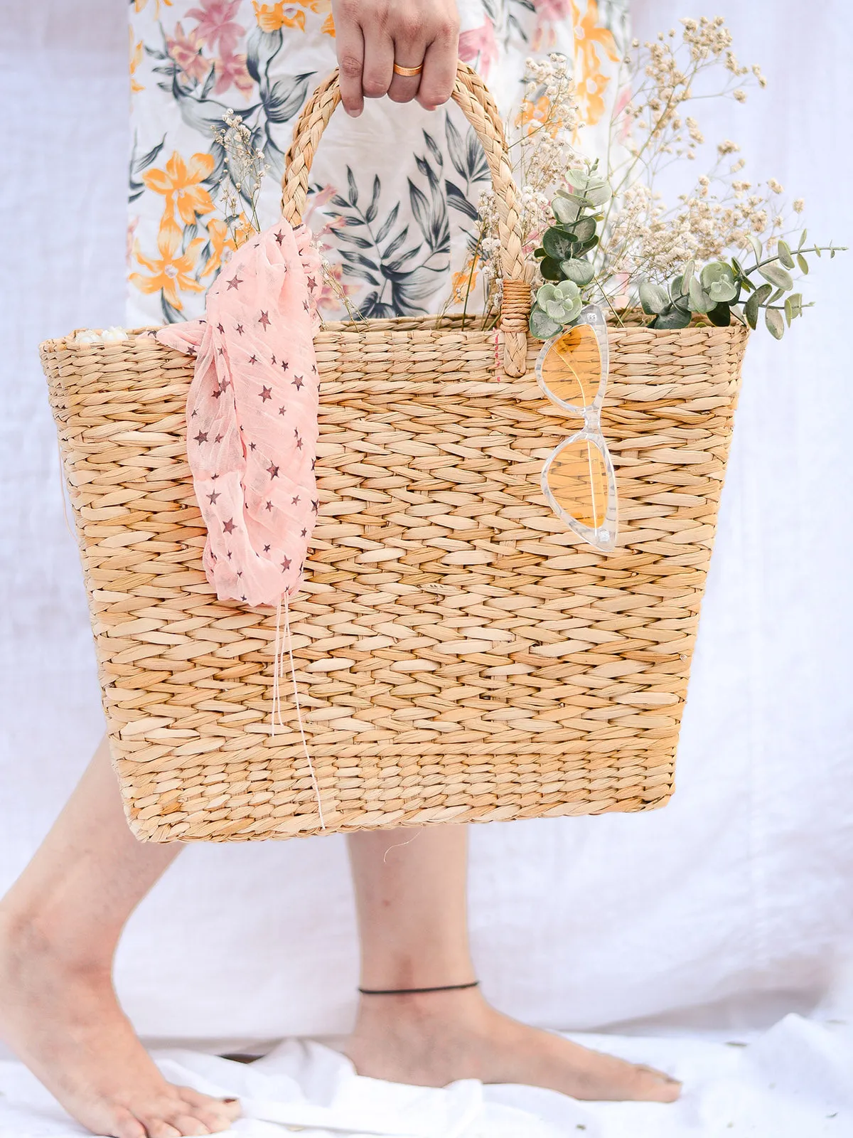 Handwoven Natural Shopping Bag
