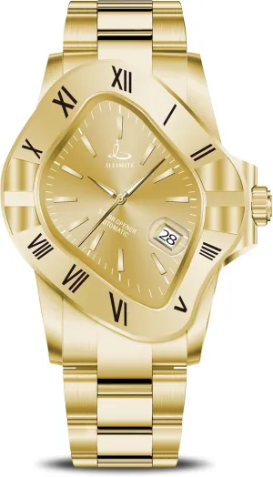 ILLIMITE Automatic Watches for Men Japanese Mechanical Miyota 8215 Movement Self-Winding Analog Luminous Stainless Steel Wrist Watches Starr Opener