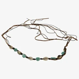 Marin | Suede Hat Band with Ivory Shells and Opal Stones