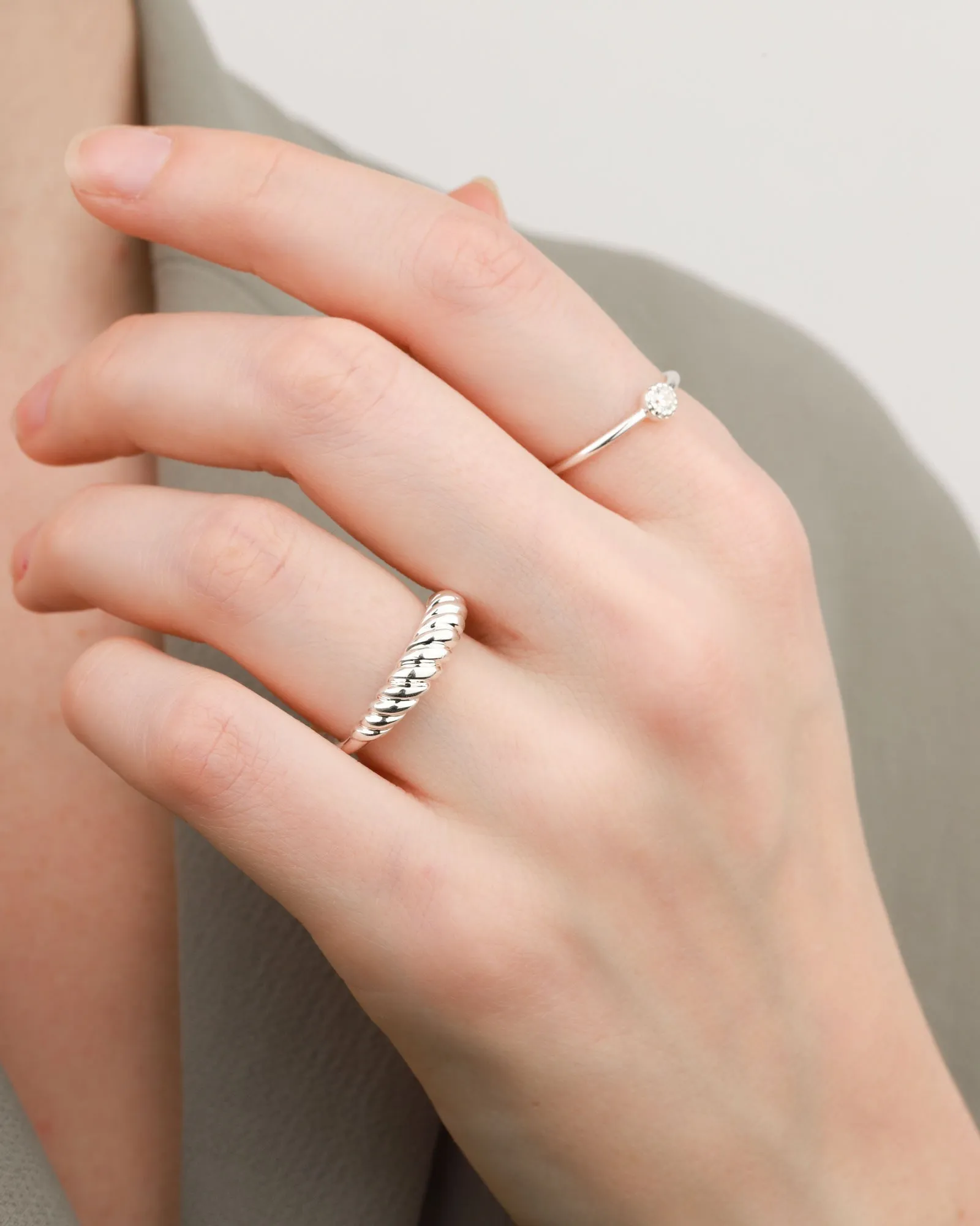 Milgrain CZ Ring