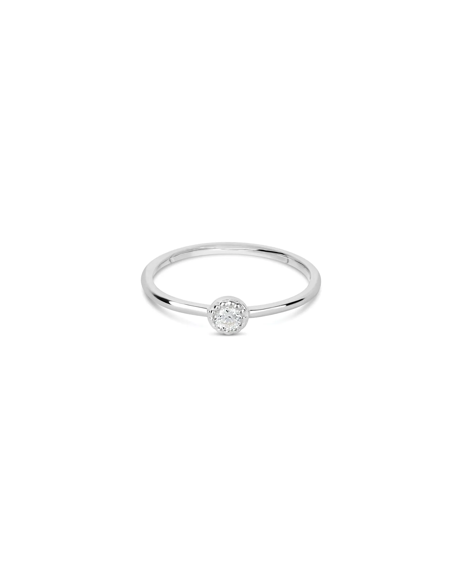 Milgrain CZ Ring