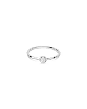 Milgrain CZ Ring